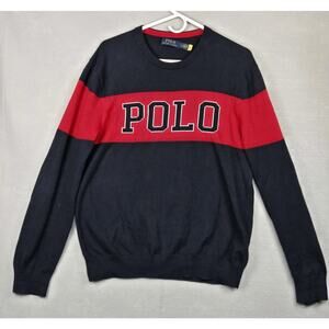 Polo Ralph Lauren Sweater Crewneck Pullover Spell Out Size Medium